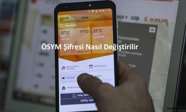 ÖSYM Şifresi Değiştirme 2022